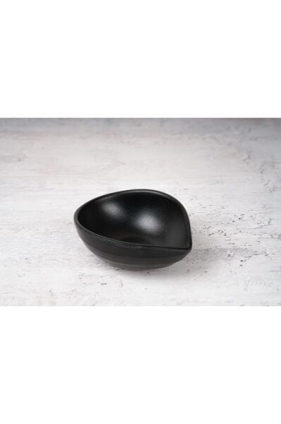 Globy Melamin Minimal Kase, Sosluk, Reçellik Siyah 8x7x3 cm
