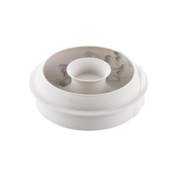 Silikomart PASSIONE Yuvarlak Kalp Desen Silikon Pasta Kalıbı 20,3 cm  - 20.443.13.0065