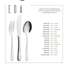 Lugga Eda Model 18/10 Tatlı Çatalı 12 Adet