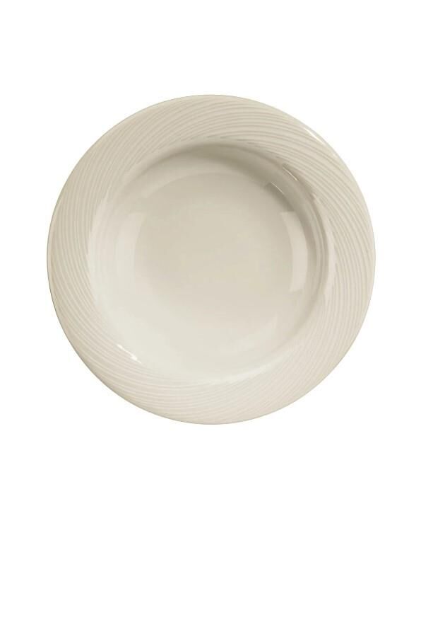 Kütahya Porselen Bone Sempre 22 cm Çukur Tabak 12'li