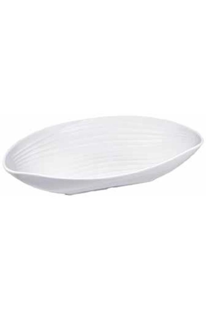 Globy Açık Büfe Melamin Midye Kase Beyaz 46x27x10 cm