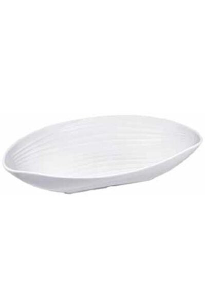 Globy Açık Büfe Melamin Midye Kase Beyaz 46x27x10 cm