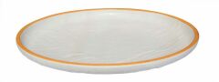 Globy Açık Büfe Yuvarlak Servis Sunum Tabağı Orange 28x28x3,2 cm
