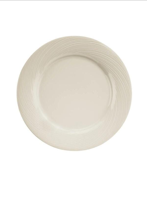 Kütahya Porselen Bone Sempre 25 cm Düz Tabak 12'li