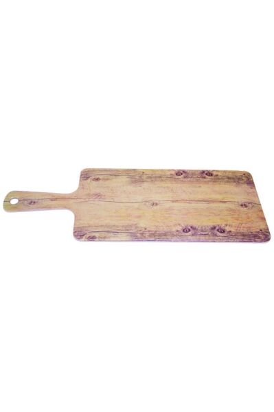 Globy Melamin Ahşap Desenli Sunum Tabağı 48x19 cm