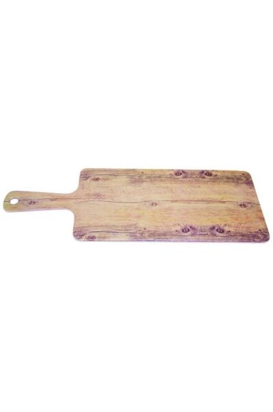 Globy Melamin Ahşap Desenli Sunum Tabağı 48x19 cm
