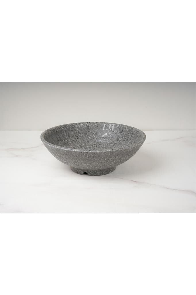 Globy Melamin Açık Büfe Kase Koyu Gri 23X23X8 cm