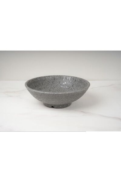 Globy Melamin Açık Büfe Kase Koyu Gri 23X23X8 cm