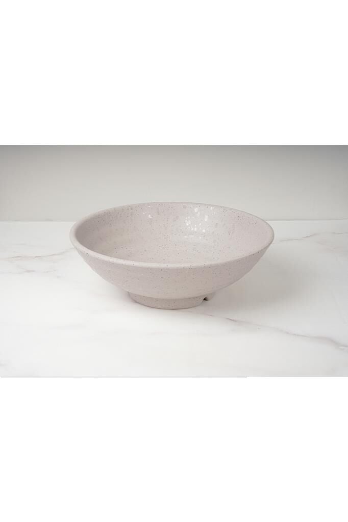 Globy Melamin Açık Büfe Granit Görünümlü Kase Gri 25.5x25.5x8.5 cm