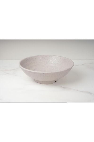 Globy Melamin Açık Büfe Granit Görünümlü Kase Gri 25.5x25.5x8.5 cm