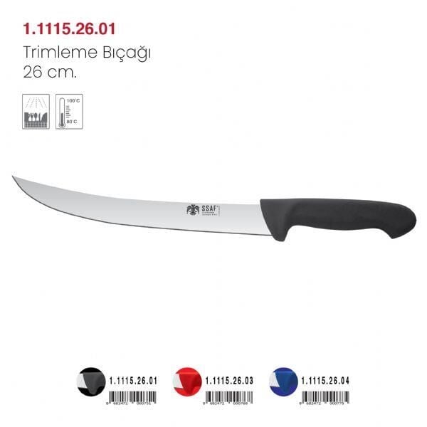 SSAF Kasap Şov Trimleme Bıçağı 26 cm - Siyah