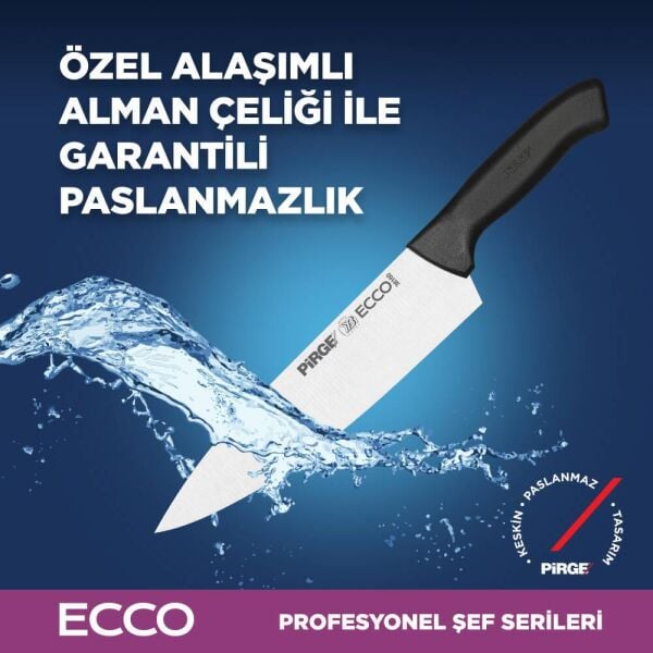Pirge Ecco Şef Bıçağı 21 cm Siyah - 38161