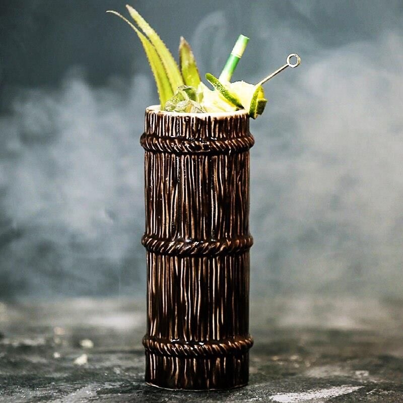 Tiki Mug Bambu Örgülü Kokteyl & Meşrubat Bardağı 475 cc
