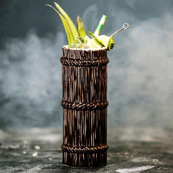 Tiki Mug Bambu Örgülü Kokteyl & Meşrubat Bardağı 475 cc