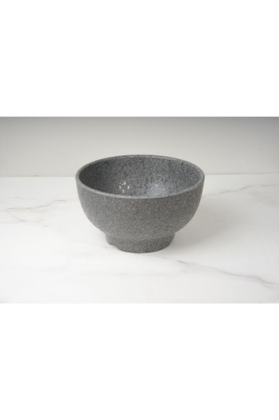 Globy Melamin Granit Yuvarlak Kase Koyu Gri 20 cm