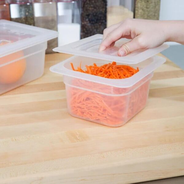 Cambro GN 1/6 Gastronom Kulplu Küvet Kapağı, Polipropilen Küvet Uyumlu - 60PPCH190