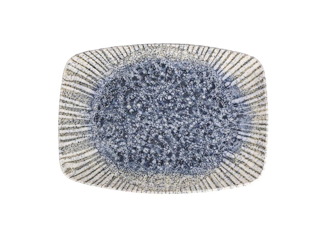 Porland Iris Blue Kayık Tabak 32 cm