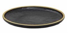 Globy Açık Büfe Yuvarlak Servis Sunum Tabağı Yellow 30,5x30,5x4 cm