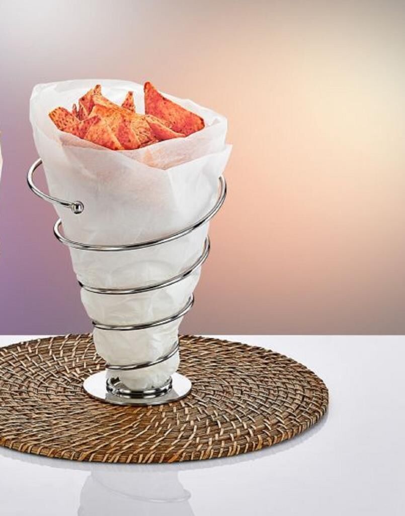 Güren Metal Konik Stand - Patates Servis Standı 10x20 cm