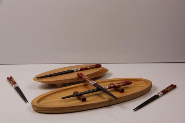 Globy Ahşap Sushi Tabak Seti 4’lü