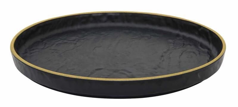 Globy Açık Büfe Yuvarlak Servis Sunum Tabak Yellow 29x29x3 cm