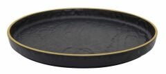 Globy Açık Büfe Yuvarlak Servis Sunum Tabak Yellow 29x29x3 cm