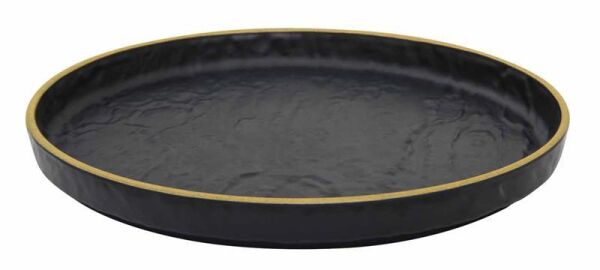 Globy Açık Büfe Yuvarlak Servis Sunum Tabak Yellow 29x29x3 cm