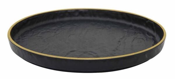 Globy Açık Büfe Yuvarlak Servis Sunum Tabak Yellow 29x29x3 cm