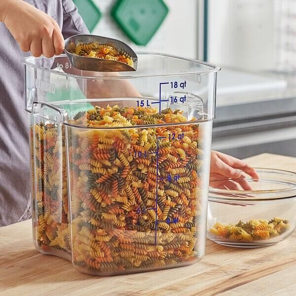 Cambro 18SFSPROCW135 Kare Saklama Kabı 17,2 L Şeffaf