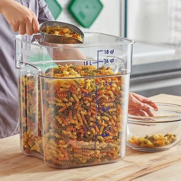 Cambro 18SFSPROCW135 Kare Saklama Kabı 17,2 L Şeffaf