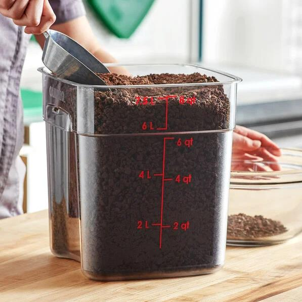 Cambro Camsquare FreshPro Kare Saklama Kabı 7,6 L Şeffaf