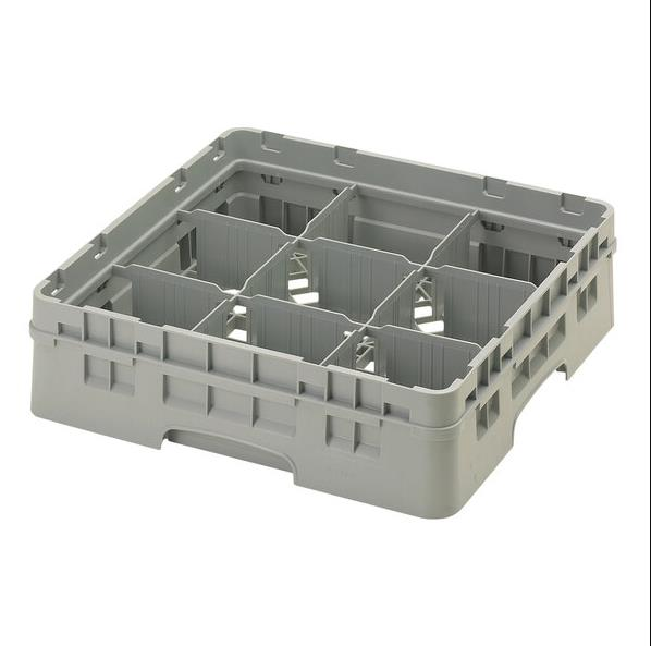 Cambro 9S318151 Gri 9 Bölmeli Bardak Basketi H:9 cm
