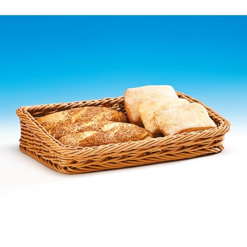 Zicco Plastik Eğimli Dikdörtgen Açıkbüfe Ekmek Sepeti, 30x45x9x5 cm