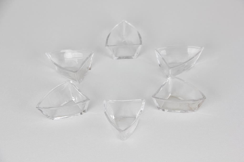 Paşabahçe Denizli Cam El İmalatı Denizli Cam El İmalatı Mini Kase,Sosluk Üçgen 7x5 cm 6' lı