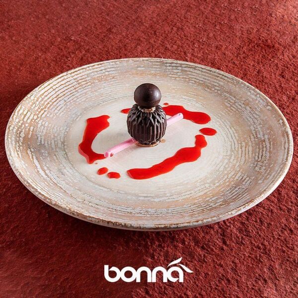 Bonna Porselen Patera Gourmet Düz Tabak 30 cm 6'lı