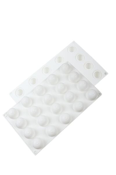 Globy Silikon Profesyonel Mousse 3D Mini Yuvarlak Kek, Tatlı Kalıbı 20li