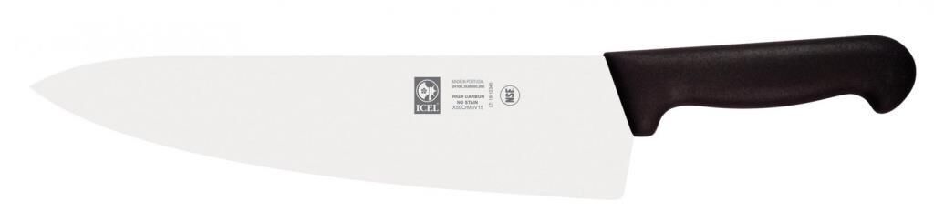 ICEL Şef Bıçağı, Geniş Ağızlı 26 cm Siyah
