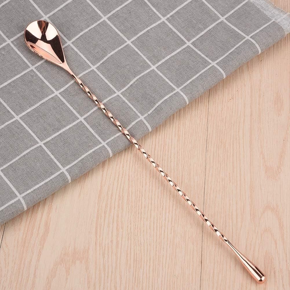 Globy Burgulu Bar Kaşık 50 cm Bakır