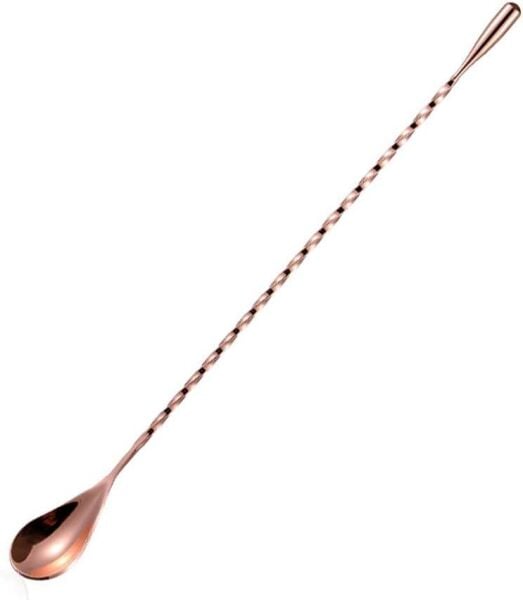 Globy Burgulu Bar Kaşık 50 cm Bakır