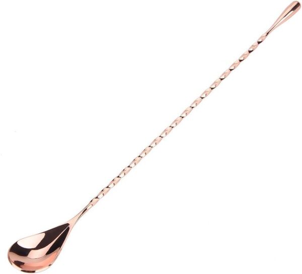 Globy Burgulu Bar Kaşık 30 cm Bakır