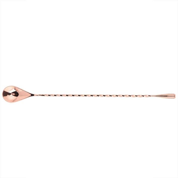 Globy Burgulu Bar Kaşık 30 cm Bakır