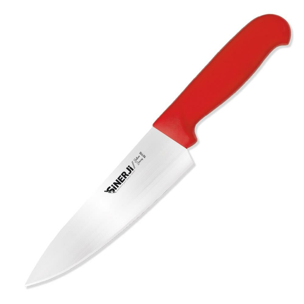 Sinerji Silver No.1 Şef Bıçağı 18 cm, Kırmızı