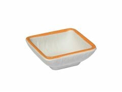 Globy Melamin Mini Kare Sos Tabak Orange 8x8x3 cm 6'lı