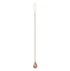 Globy Burgulu-Çatallı Bar Kaşık 40 cm Bakır