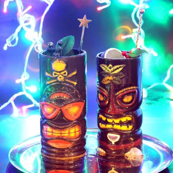 Globy Seramik Hawaii Hindistan Cevizi Palm Tiki Mug Kupa