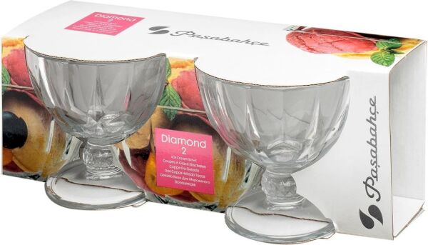 Paşabahçe 51658 Diamond Dondurmalık 280 cc 2'li
