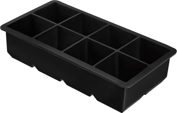 Globy Silikon Dikdörtgen Buz Kalıbı 8’li Siyah