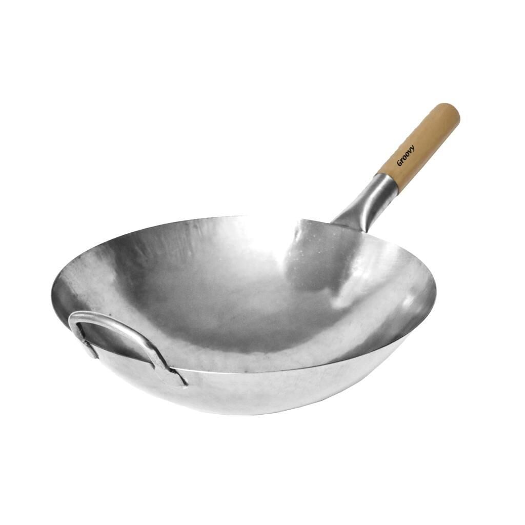 Groovy GRV-W32 Karbon Çelik Wok Tava 32 cm