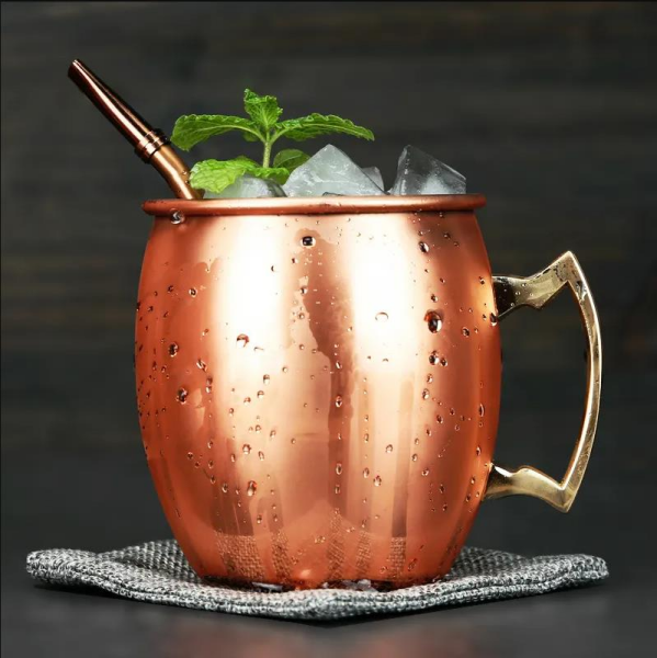 Globy Moscow Mule Kupa Bakır Gövde, Altın Kulp