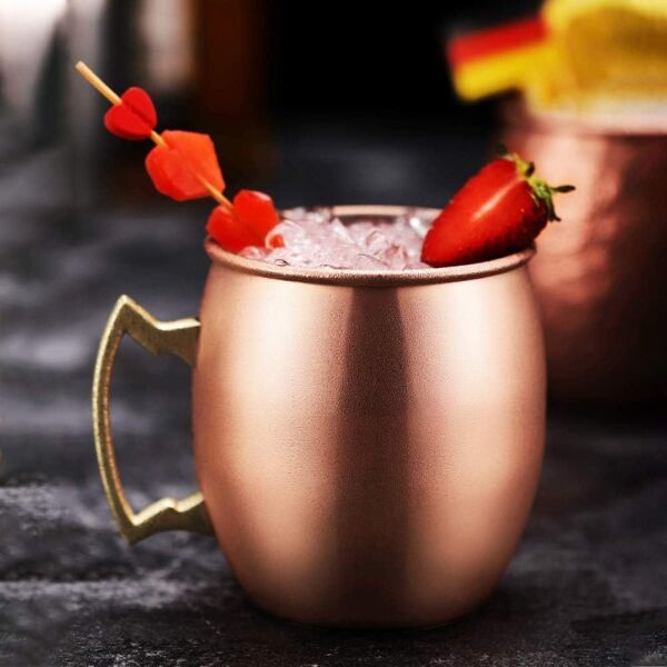 Globy Moscow Mule Kupa Bakır Gövde, Altın Kulp